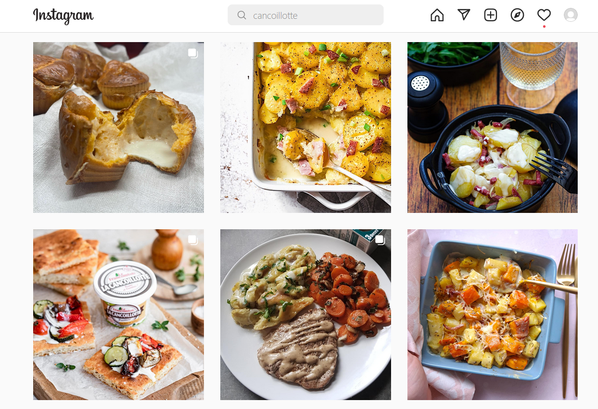 Le réseau social instagram est propice au partage de mises en scène culinaires