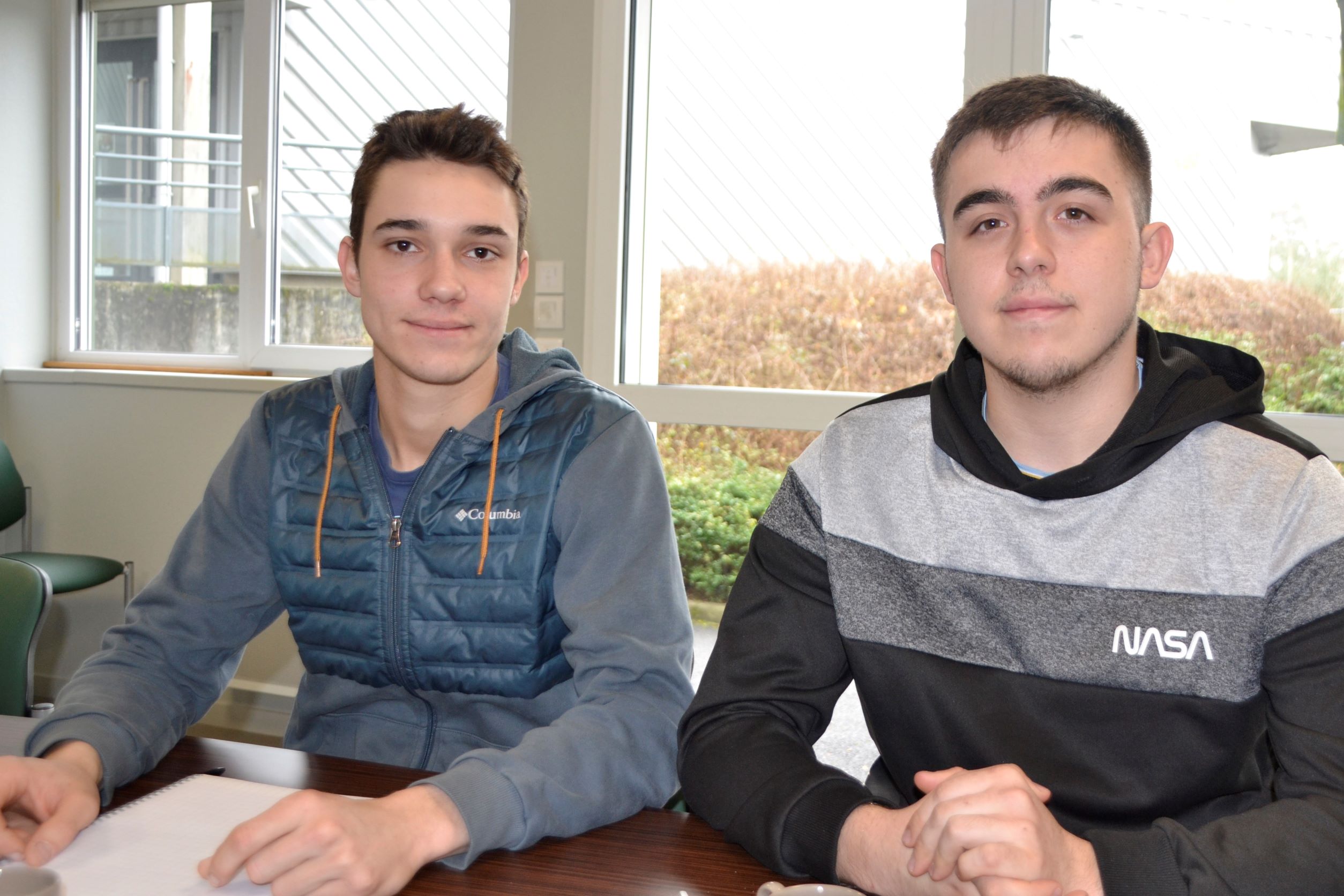 Médéric Tyrode et Nathan Laurent, étudiants en BTS GDEA à Vesoul Agrocampus. Crédit photo : A.Coronel