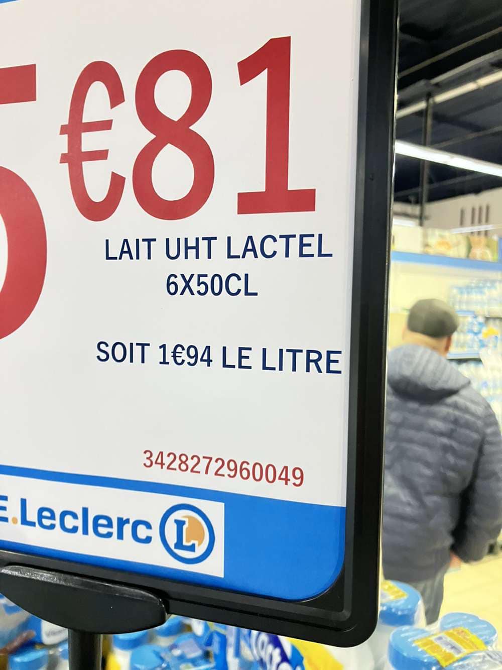 Le consommateur accepte de payer du lait 1,94 €/L, un lait payé en décembre à peine 405 €/1000 L !