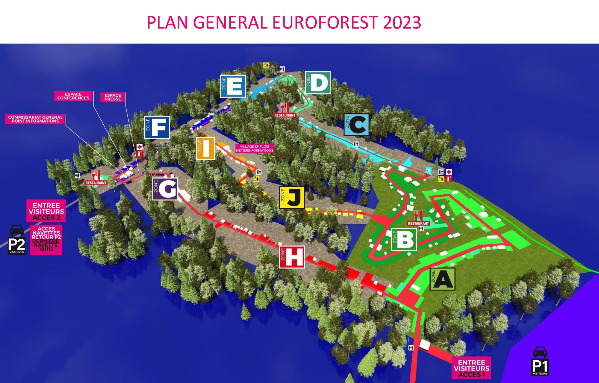 La carte du site. Crédit : Euroforest