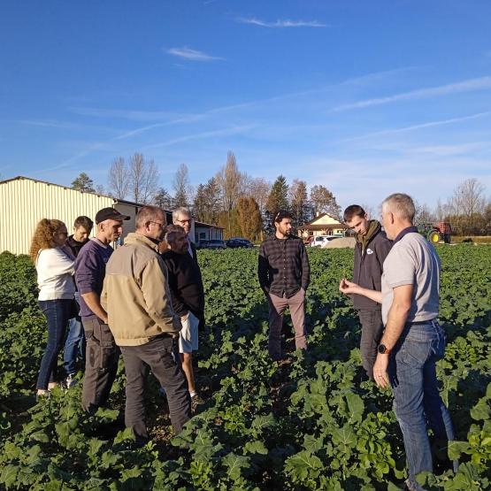 Présentation par Damien Bagnard de la SCEA du Pré Ranfroy. Crédit photo : Isabelle Renaut