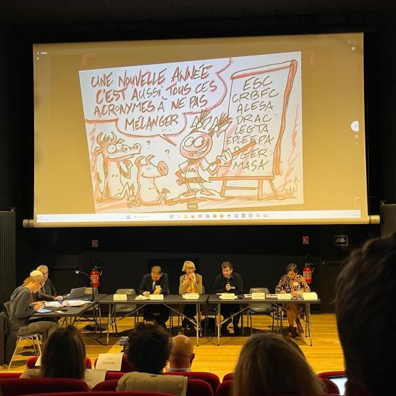Mardi 30 septembre, le cinéma le Cyclope à Tonnerre a accueilli la conférence de rentrée de l'enseignement agricole en Bourgogne-Franche-Comté. Crédit photo : Charlotte Sauvignac