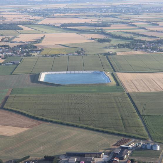 Un stockage d'eau en Vendée, été 2023