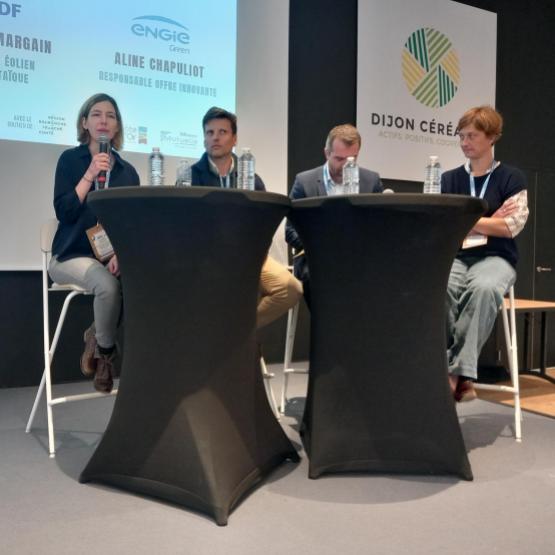 Ces Assises nationales de l'agrivoltaïsme sont organisées en partenariat avec Dijon Céréales. En juin 2024, la coopérative avait accueilli Audrey Juillac, la présidente de la FFPA, à l'occasion d'un événement sur l'agrivoltaïsme. Crédit photo : B. Robert