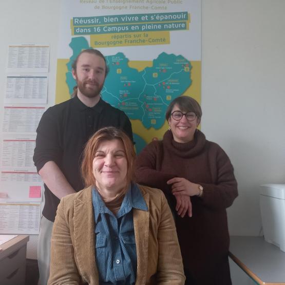 L'équipe du Repafeb (de gauche à droite) : Lucas Finez, Alexandra Peyraud-Magnin et Laure Binet.