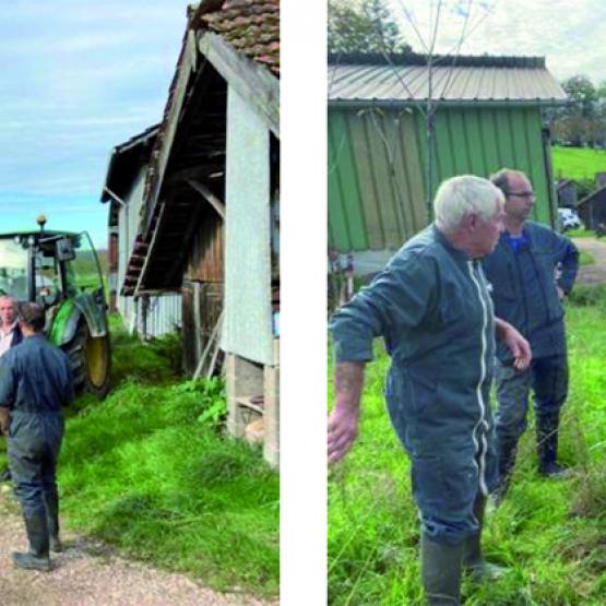 Visite du Gaec des Combelles à Fougerolles-Saint-Valbert, en Haute-Saône. Photo DR