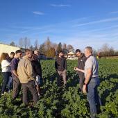 Présentation par Damien Bagnard de la SCEA du Pré Ranfroy. Crédit photo : Isabelle Renaut