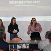 Les quatre étudiantes de Fontaines ont mené l'enquête sur les formations agricoles en BFC et les facilités d'installation ensuite. Crédit photo : Cédric Michelin (EASL)