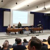 Vendredi 5 décembre, la DSPPT de Haute-Saône organisait une réunion d'information pour les éleveurs en zone règlementée DNC. Crédit photo : AC