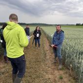 Lucas Fiedler, technico-commercial chez Terre Comtoise, a détaillé les effets escomptés des biostimulants sur les blés.