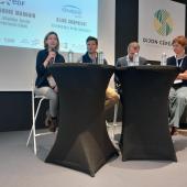 Ces Assises nationales de l'agrivoltaïsme sont organisées en partenariat avec Dijon Céréales. En juin 2024, la coopérative avait accueilli Audrey Juillac, la présidente de la FFPA, à l'occasion d'un événement sur l'agrivoltaïsme. Crédit photo : B. Robert