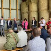 Le 29 mai dernier à Saint-Baraing, 8 candidats aux élections européennes étaient invités par la FRSEA et les JA de BFC pour présenter leur programme. Crédit photo : Isabelle Renaut