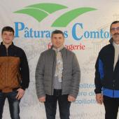 Tanguy Toussaint, Laurent Ducray et Laurent Darosey, dans les locaux de la coopérative Pâturage comtois. Crédit photo : A.Coronel