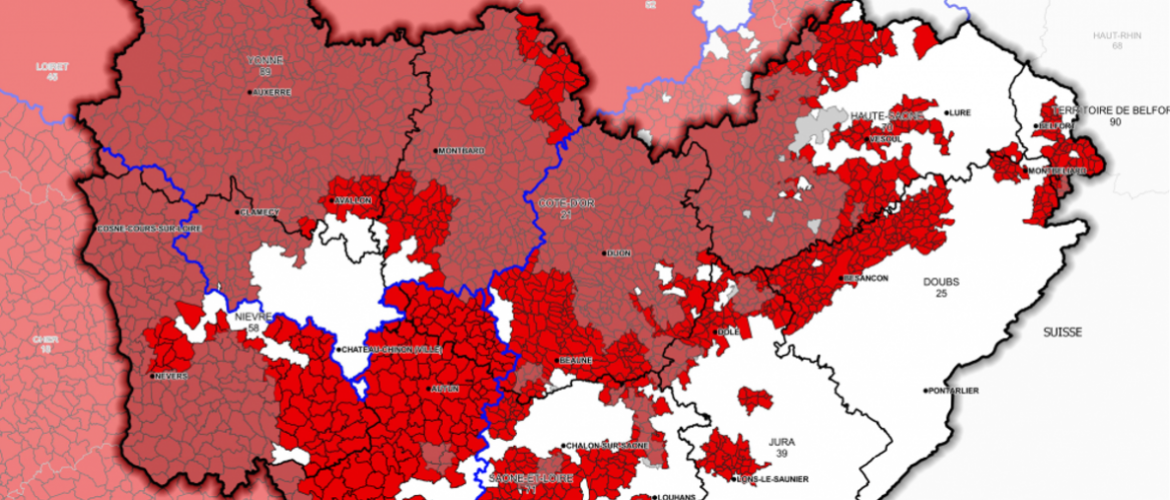  Pour ce nouveau zonage, plus de 950 nouvelles communes de Bourgogne Franche-Comté sont proposées au classement. Photo : DR.