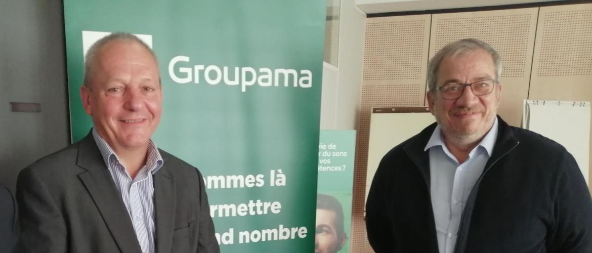 François Schmitt, président de Groupama Grand-Est et Francis Bournigal, directeur général délégué (Photo d’archive)