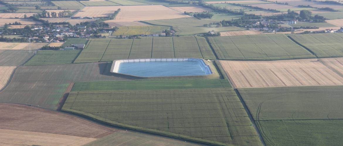 Un stockage d'eau en Vendée, été 2023