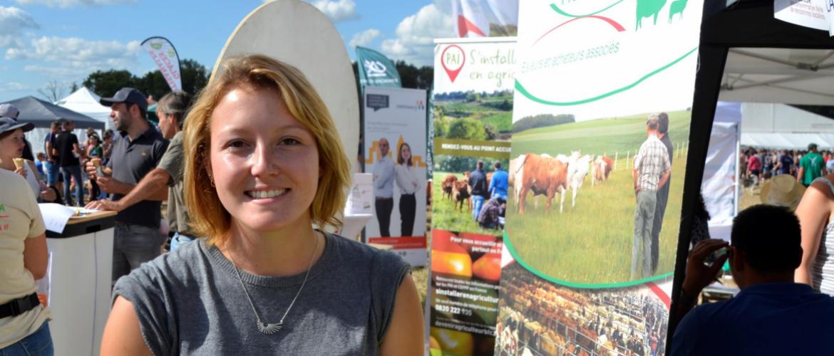 Maïwène Barthélémy lors du festival de l'agriculture de Haute-Saône, à Equevilley, le 25 août 2024. Crédit photo : A.Coronel
