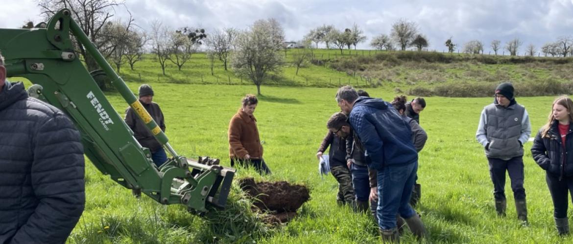 La méthode pépone permet d’avoir une vue d’ensemble du fonctionnement du sol et d’identifier d’éventuelles problématiques physiques. Crédit photo : Marion Churout