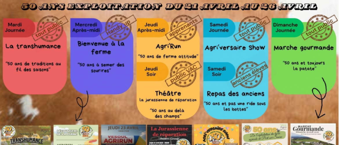A l'occasion du cinquantenaire de la ferme du lycée agricole, c'est toute une semaine de festivités qui a été organisée par les apprenants de Vesoul Agrocampus. 