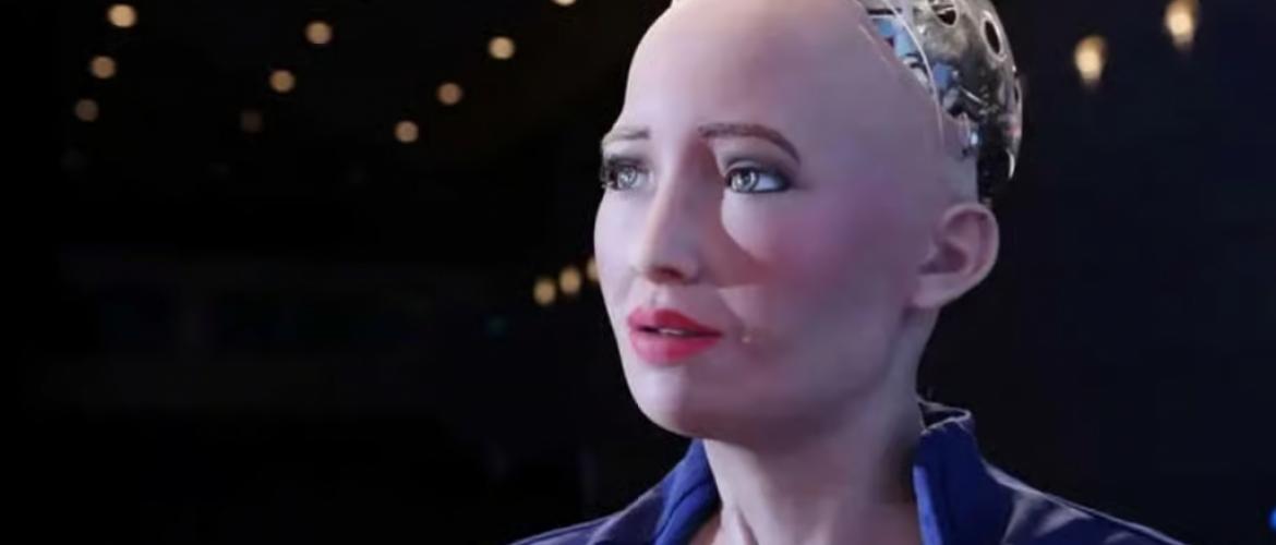 L’androide féminin Sophia surprend par la qualité de sa peau et ses mimiques du visage. © Hanson Robotics