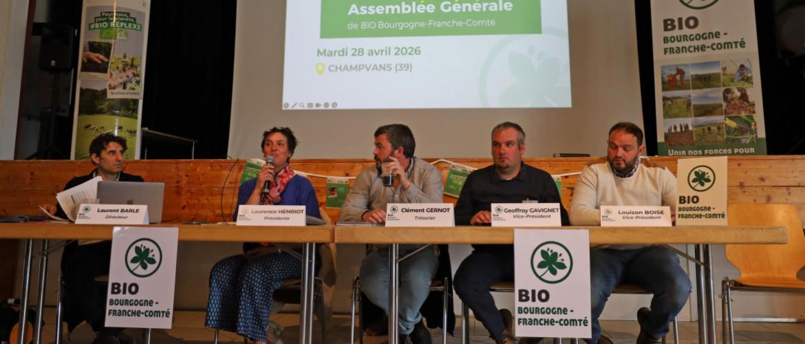 Laurent Barle, directeur, Laurence Henriot, présidente, Clément Gernot, trésorier, Geoffroy Gavignet, vice-président, et Louison-Boise, vice-président. Geoffroy Gavignet succède à Laurence Henriot à la présidence.