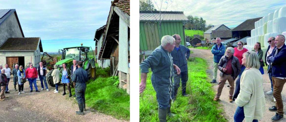 Visite du Gaec des Combelles à Fougerolles-Saint-Valbert, en Haute-Saône. Photo DR